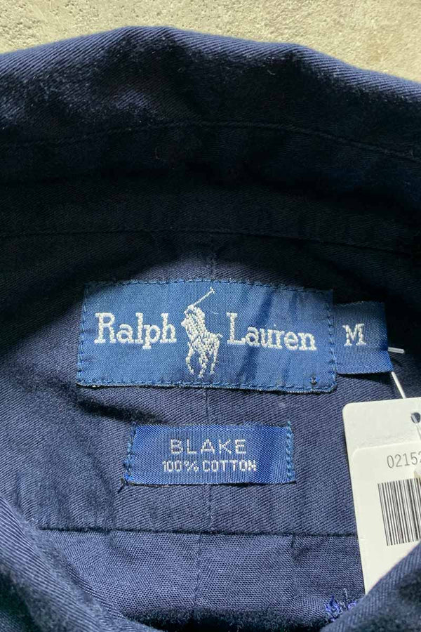 90'S B.D COTTON L/S BLAKE SHIRT/ NAVY [SIZE:M USED]