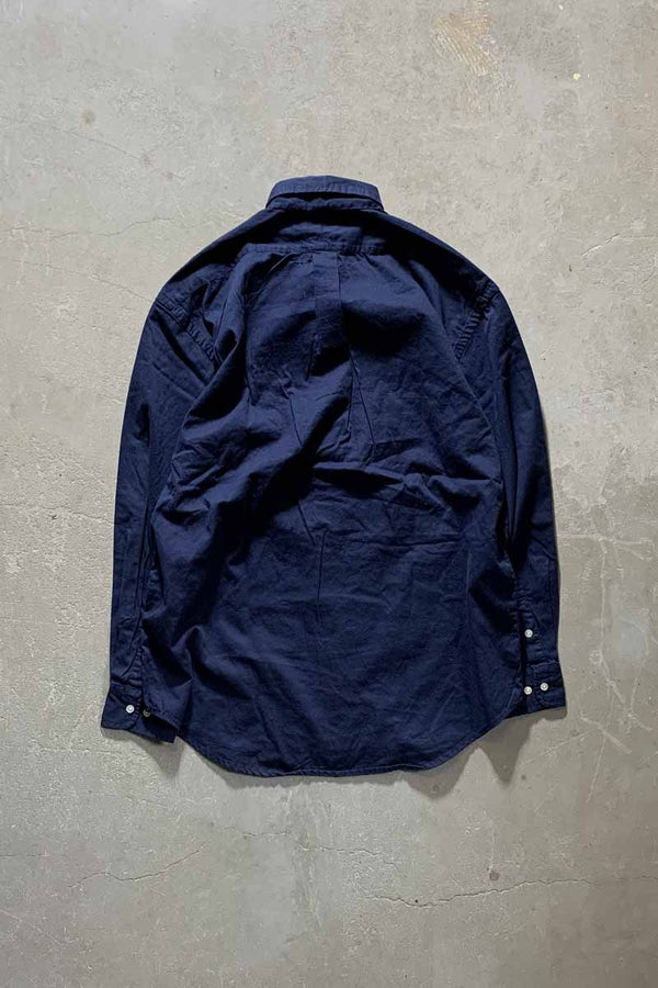90'S B.D COTTON L/S BLAKE SHIRT/ NAVY [SIZE:M USED]