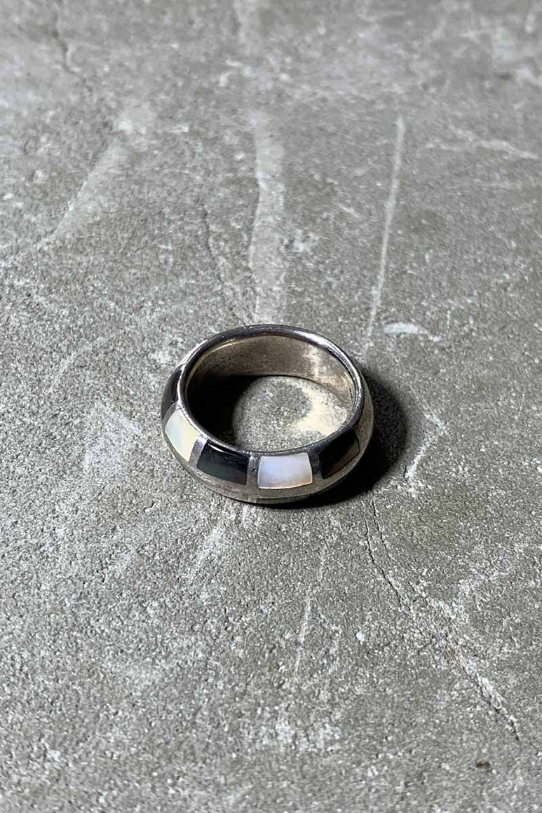 925 SILVER RING W/STONE [SIZE: 9.5号相当 USED]