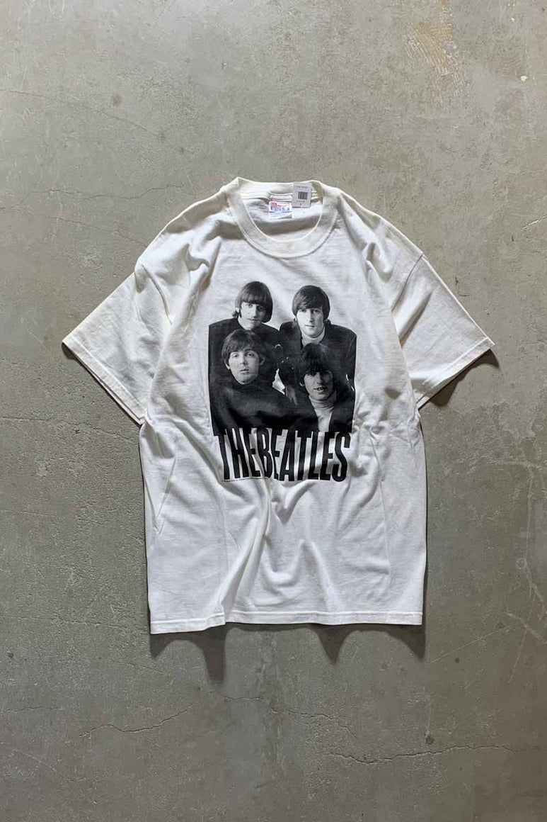 MADE IN MEXICO 99'S THE BEATLES PRINT BAND T-SHIRT/ WHITE [SIZE: L USED]