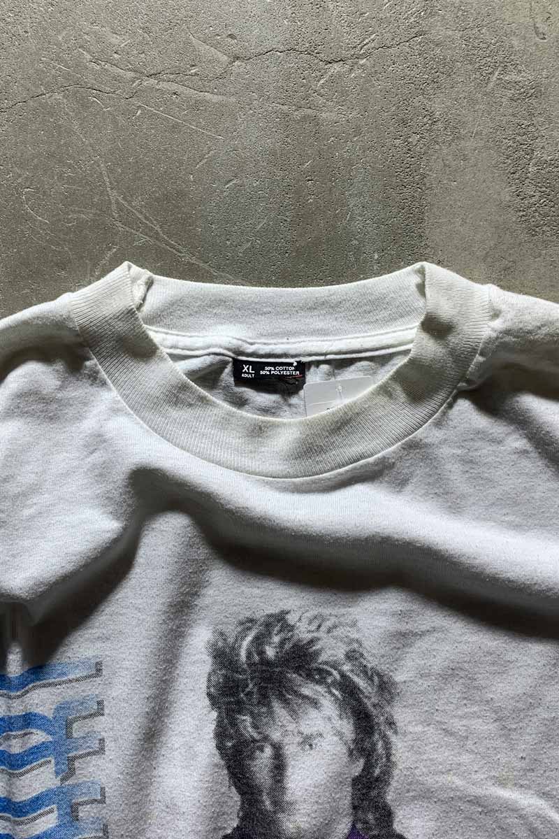 MADE IN USA 93'S ROD STEWART UNPLUGGED PRINT BAND T-SHIRT/ WHITE [SIZE: XL USED]
