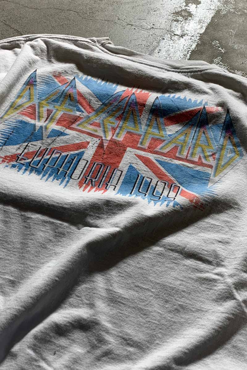 MADE IN MEXICO 99'S DEF LEPPARD PRINT BAND T-SHIRT/ WHITE [SIZE: XL USED]