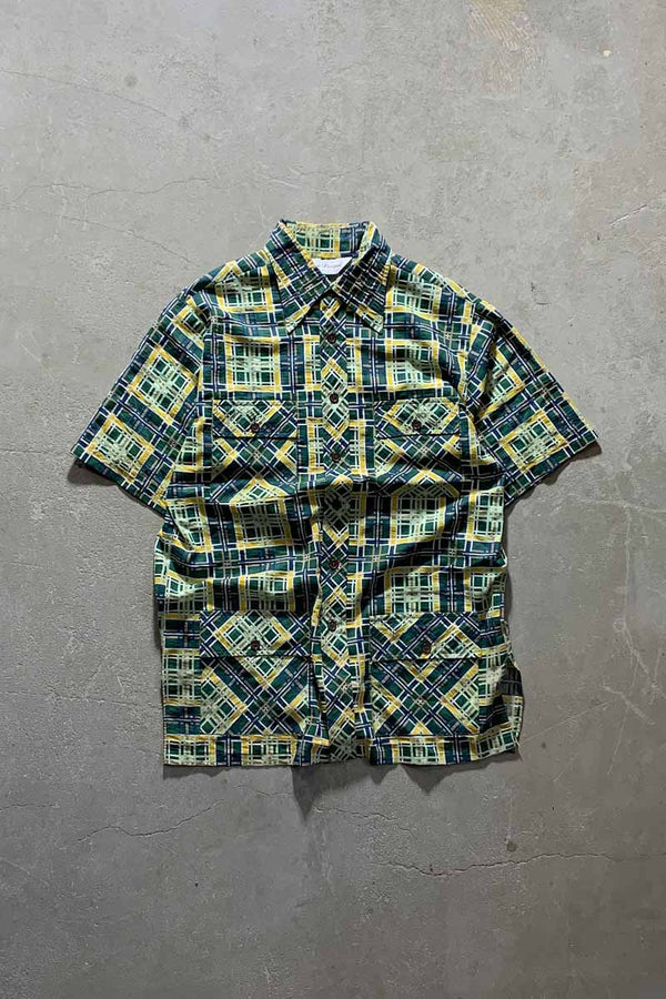 70'S CHECK S/S SHIRT/ MULTI [SIZE:M USED]