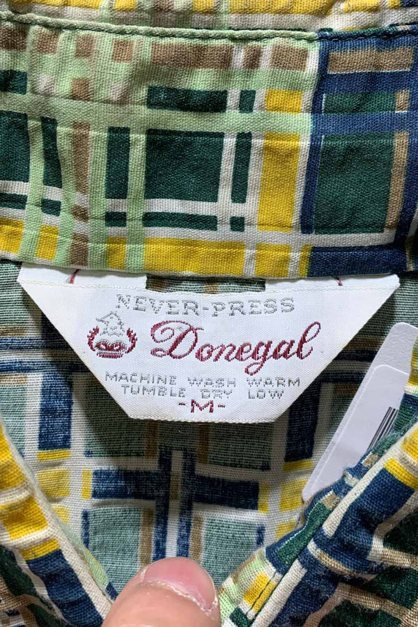 70'S CHECK S/S SHIRT/ MULTI [SIZE:M USED]