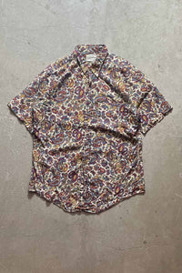 60'S S/S PAISLEY PATTERN SHIRT / MULTI [SIZE: M相当 USED]