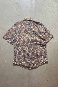 60'S S/S PAISLEY PATTERN SHIRT / MULTI [SIZE: M相当 USED]