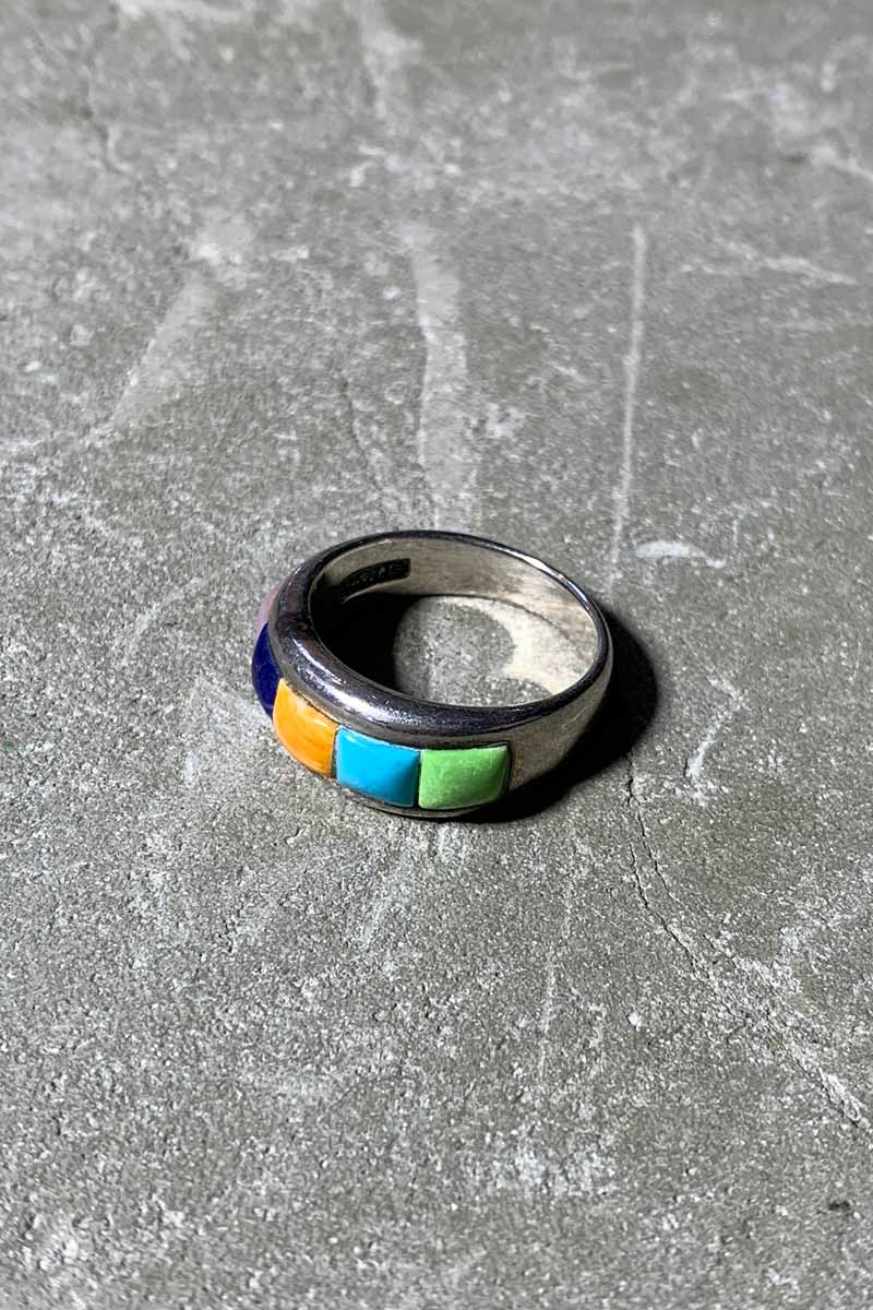 925 SILVER RING W/STONE [SIZE: US 8.5 equivalent USED]