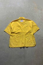 画像をギャラリービューアに読み込む, 80-90&#39;S COTTON DESIGN S/S SHIRT/ YELLOW  [SIZE:L USED]
