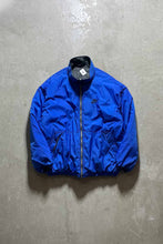 画像をギャラリービューアに読み込む, 90&#39;S REVERSIBLE ZIP UP NYLON PUFF JACKET / BLUE / BLACK [SIZE: L USED]
