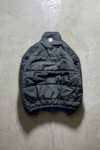 画像をギャラリービューアに読み込む, 90&#39;S REVERSIBLE ZIP UP NYLON PUFF JACKET / BLUE / BLACK [SIZE: L USED]
