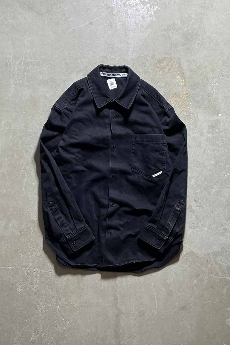 L/S DENIM SHIRT JACKET / BLACK [SIZE: M USED]