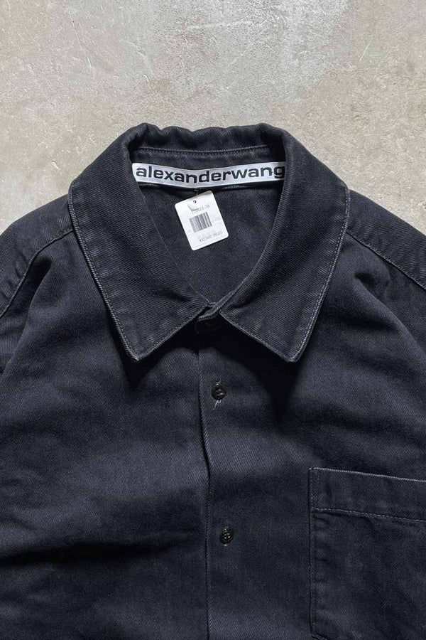 L/S DENIM SHIRT JACKET / BLACK [SIZE: M USED]