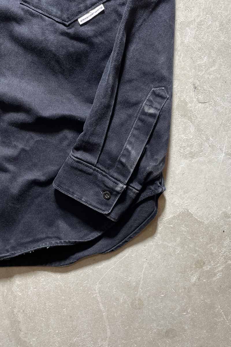 L/S DENIM SHIRT JACKET / BLACK [SIZE: M USED]