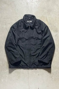 Y2K EARLY 00'S ZIP UP NYLON PUFF JACKET / BLACK [SIZE: XL USED]