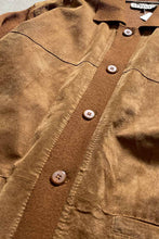 画像をギャラリービューアに読み込む, 90&#39;S SUEDE WOOL ACRYLIC KNIT JACKET / BROWN [SIZE: L USED]

