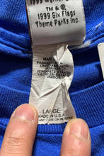 画像をギャラリービューアに読み込む, MADE IN USA 99&#39;S LOONEY TUNES SYLVESTER CAT CHARACTER T-SHIRT/ BLUE [SIZE: L USED]
