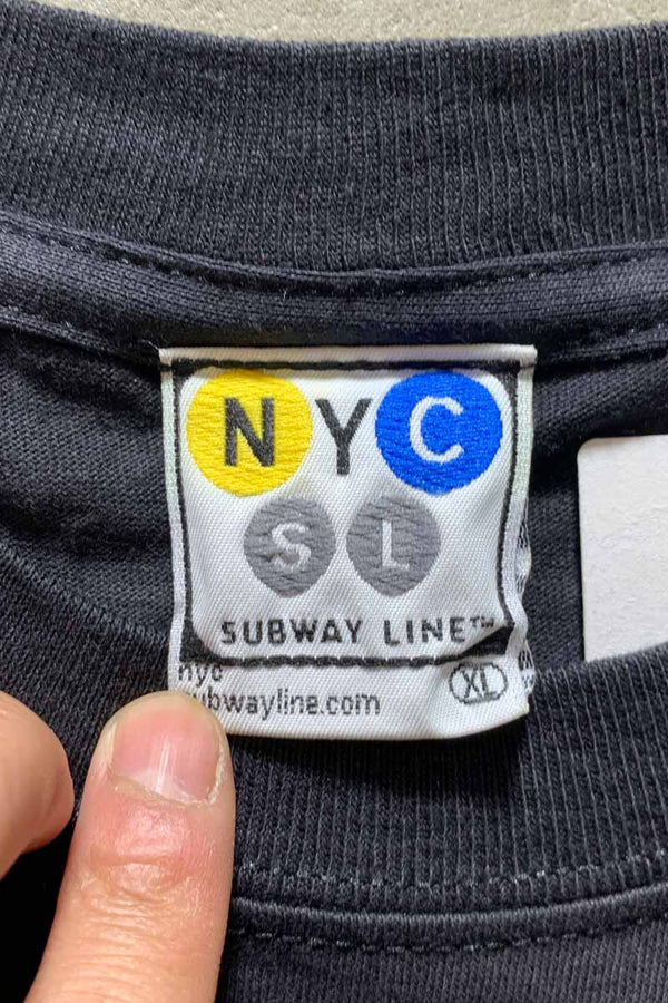MANHATTAN TO BROOKLYN SUBWAY T-SHIRT / BLACK [SIZE: XL USED]