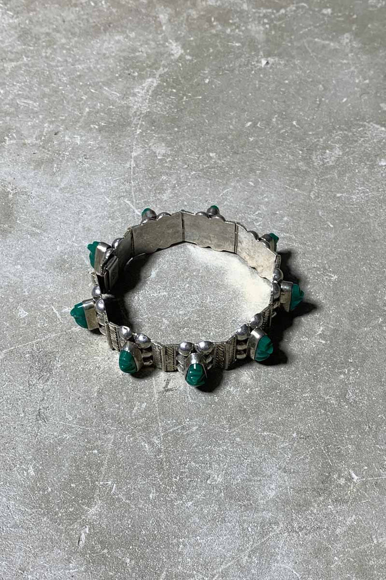 MADE IN MEXICO 925 SILVER BRACELET W/STONES [SIZE: ONE SIZE USED]