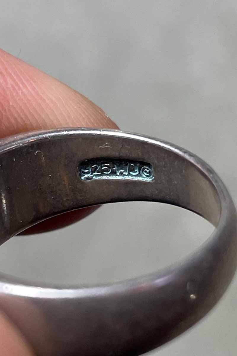 925 SILVER RING W/STONE [SIZE: US 8 (equivalent to JP 16.5) USED]