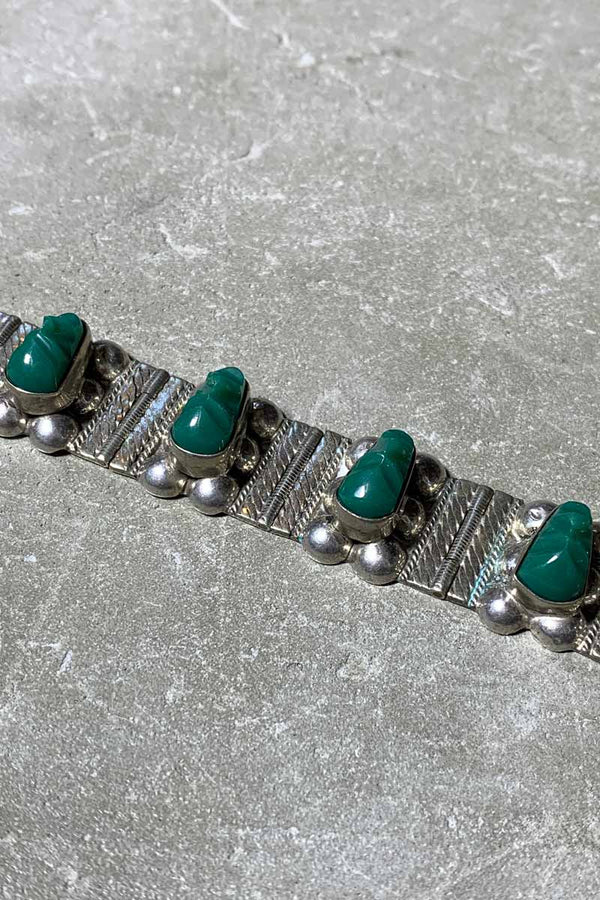 MADE IN MEXICO 925 SILVER BRACELET W/STONES [SIZE: ONE SIZE USED]