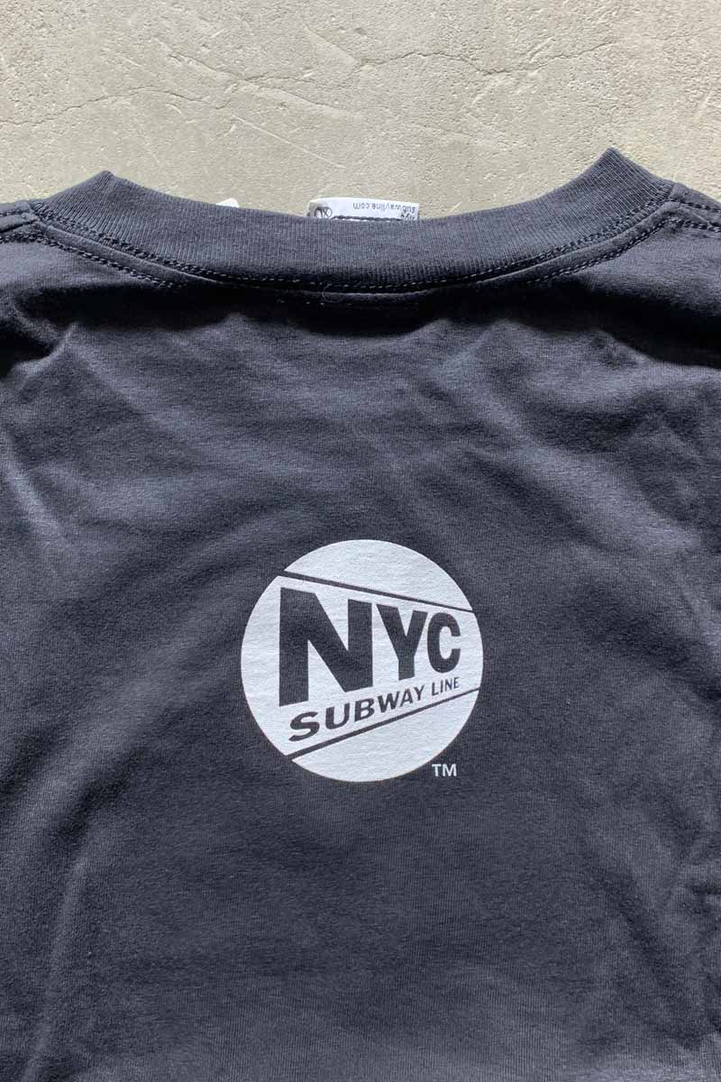 MANHATTAN TO BROOKLYN SUBWAY T-SHIRT / BLACK [SIZE: XL USED]