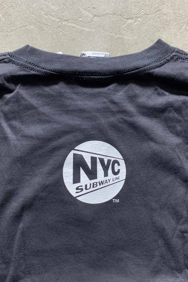 MANHATTAN TO BROOKLYN SUBWAY T-SHIRT / BLACK [SIZE: XL USED]