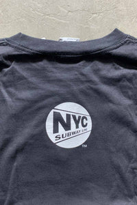 MANHATTAN TO BROOKLYN SUBWAY T-SHIRT / BLACK [SIZE: XL USED]
