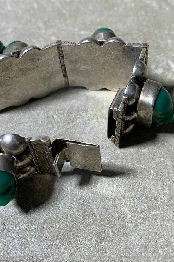 MADE IN MEXICO 925 SILVER BRACELET W/STONES [SIZE: ONE SIZE USED]