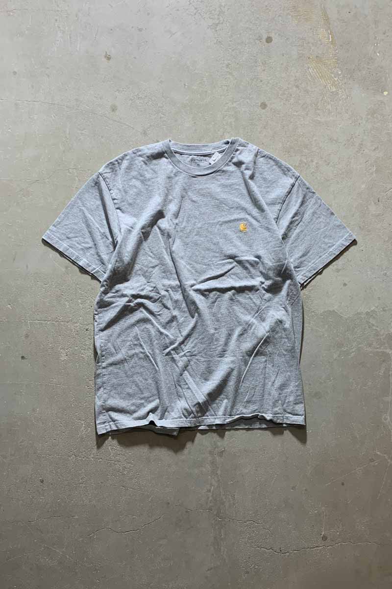 LOGO PRINT T-SHIRT / GRAY [SIZE: XL USED]