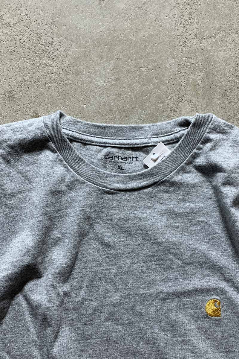 LOGO PRINT T-SHIRT / GRAY [SIZE: XL USED]
