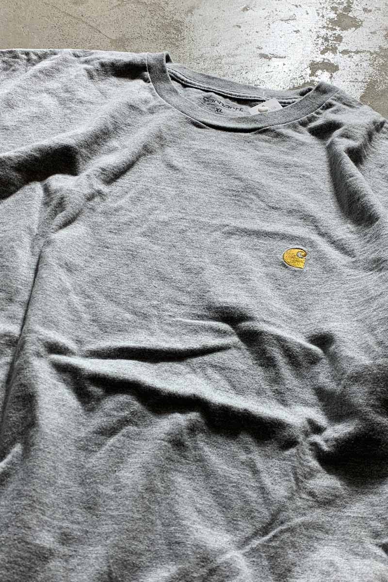 LOGO PRINT T-SHIRT / GRAY [SIZE: XL USED]