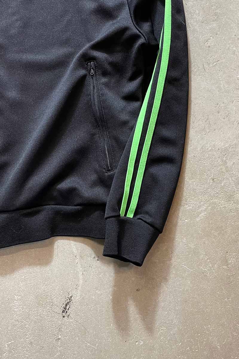 NY TRACK TOP JACKET / BLACK/GREEN [SIZE: S USED]