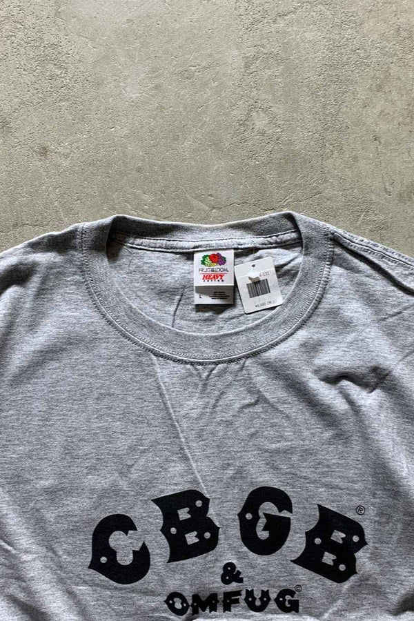 CBGB PRINT T-SHIRT/ GRAY [SIZE: L DEADSTOCK/NOS]