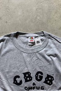 CBGB PRINT T-SHIRT/ GRAY [SIZE: L DEDADSTOCK/NOS]