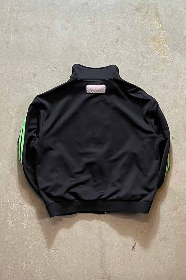 NY TRACK TOP JACKET / BLACK/GREEN [SIZE: S USED]