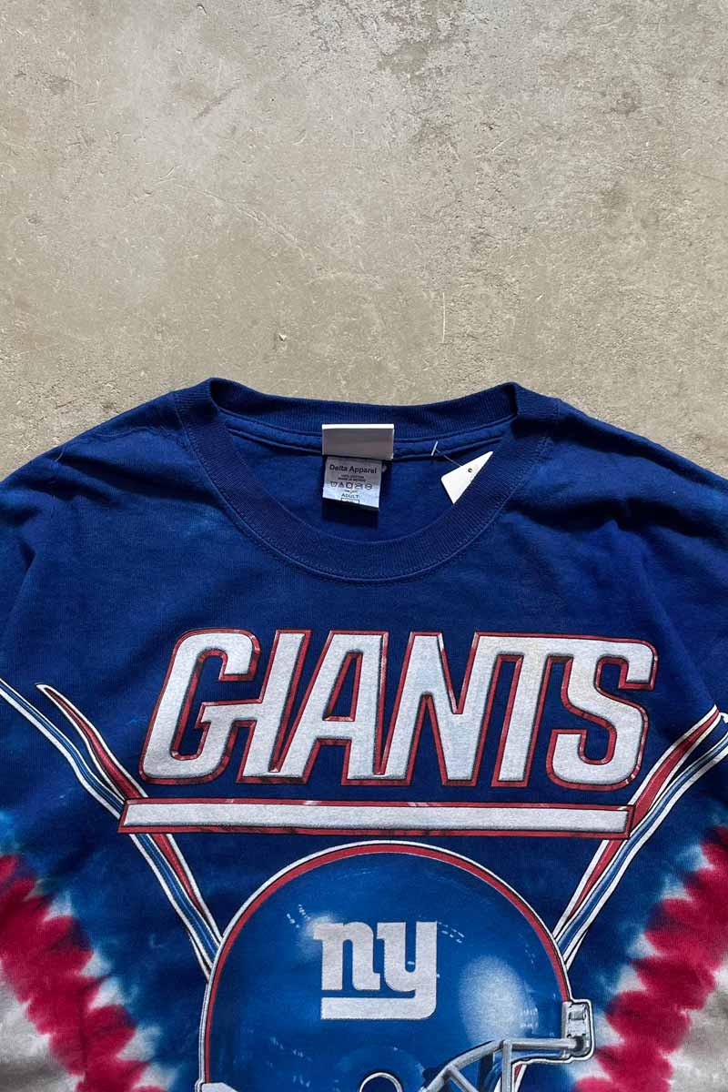 MADE IN MEXICO S/S NY GIANTS TYE DYE TEE SHIRT / BLUE / RED [SIZE: L USED]