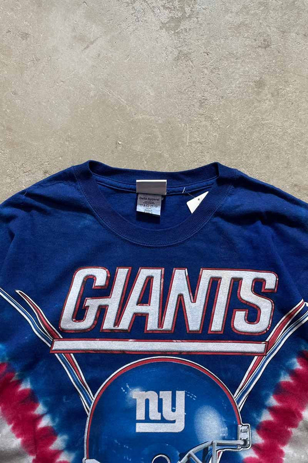 MADE IN MEXICO S/S NY GIANTS TYE DYE TEE SHIRT / BLUE / RED [SIZE: L USED]