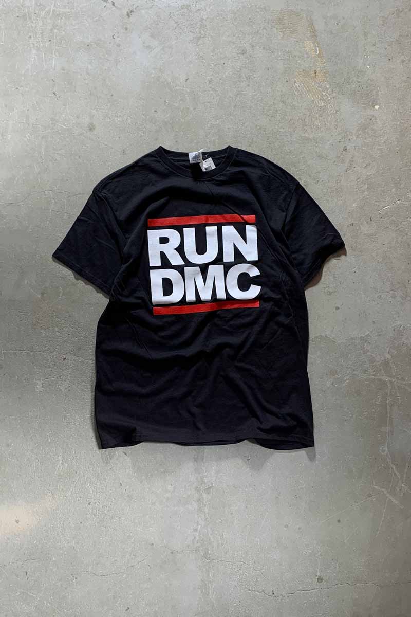 RUN-D.M.C PRINT HIP HOP T-SHIRT / BLACK [SIZE: L USED]