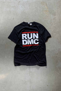 RUN-D.M.C PRINT HIP HOP T-SHIRT / BLACK [SIZE: L USED]