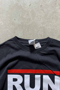 RUN-D.M.C PRINT HIP HOP T-SHIRT / BLACK [SIZE: L USED]