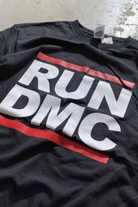 RUN-D.M.C PRINT HIP HOP T-SHIRT / BLACK [SIZE: L USED]