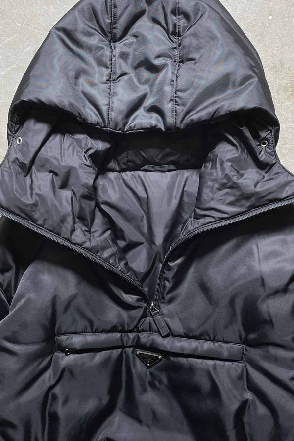 18AW PULLOVER PUFF NYLON HOODIE JACKET / BLACK [SIZE: M USED]