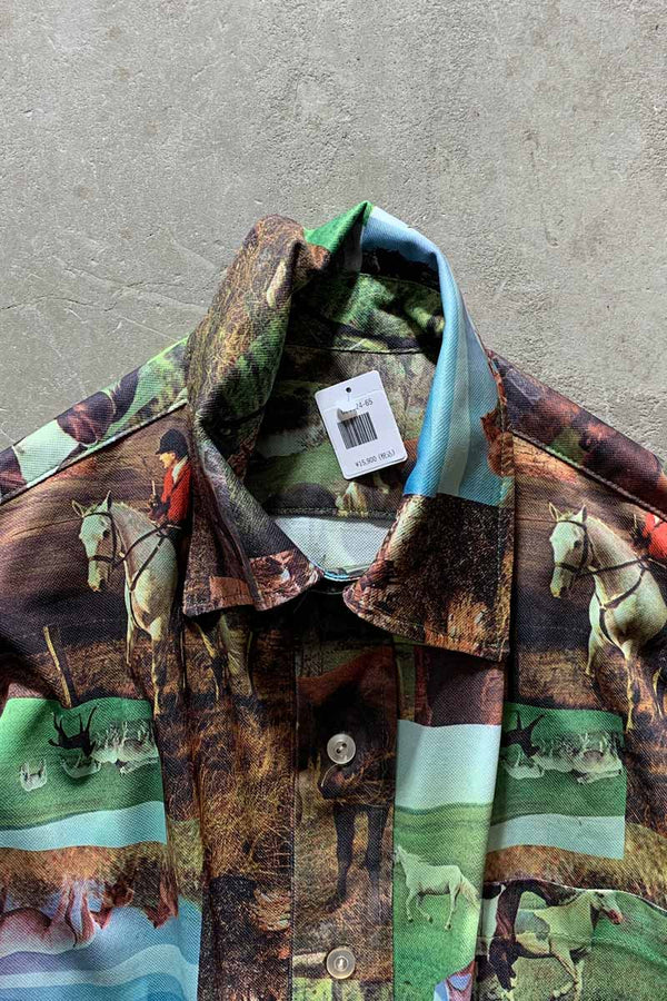 70'S PICTURE DESIGN S/S SHIRT/ MULTI [SIZE:M USED]