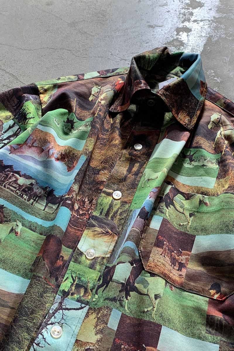 70'S PICTURE DESIGN S/S SHIRT/ MULTI [SIZE:M USED]