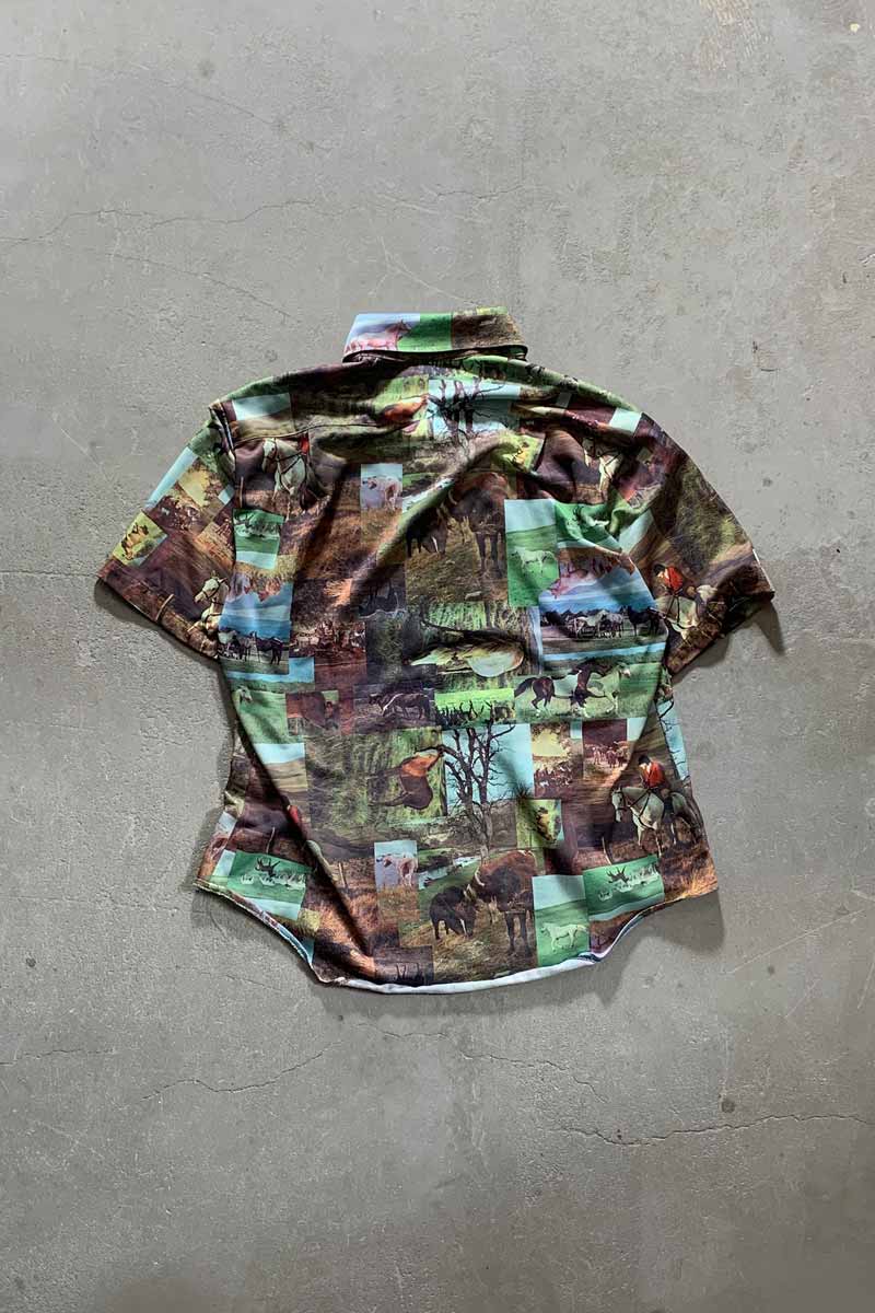 70'S PICTURE DESIGN S/S SHIRT/ MULTI [SIZE:M USED]