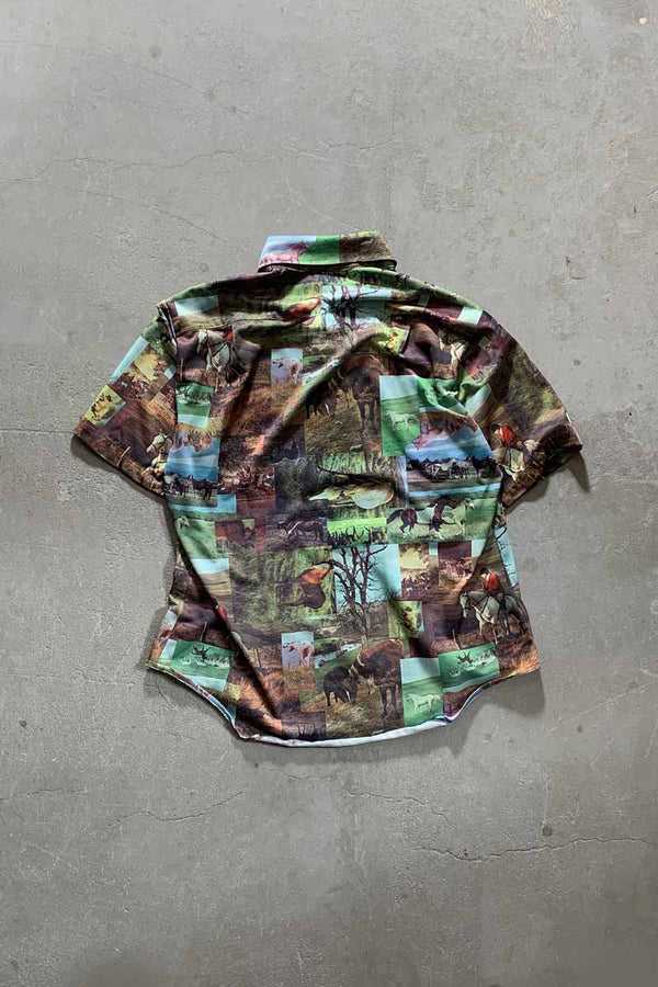 70'S PICTURE DESIGN S/S SHIRT/ MULTI [SIZE:M USED]