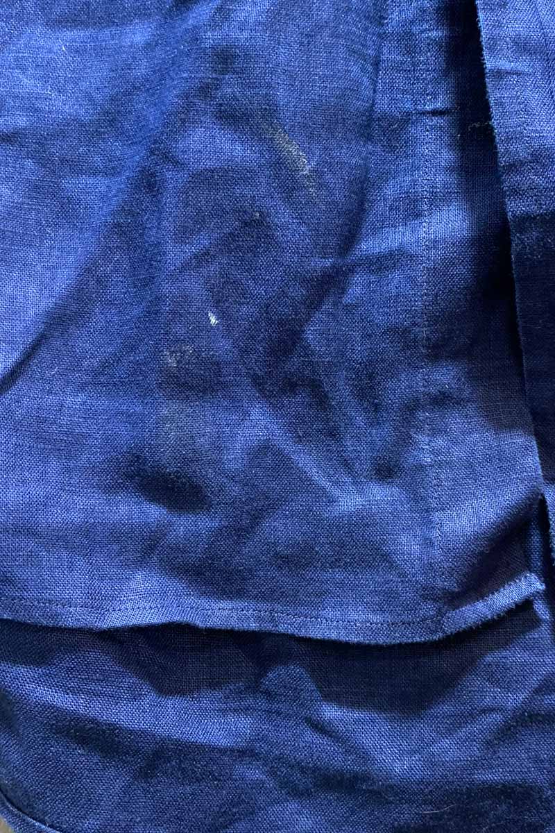 90'S B.D LINEN BLAKE L/S SHIRT/ NAVY [SIZE: L USED]