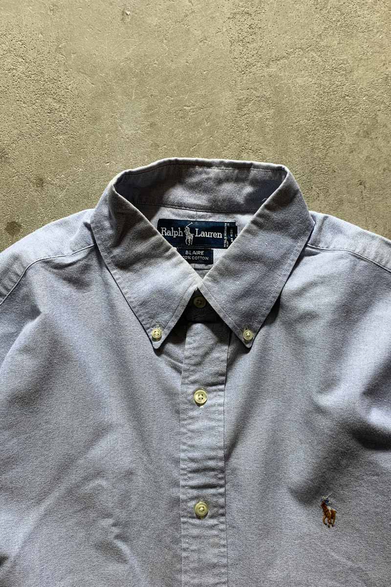 90'S B.D COTTON S/S BLAIRE SHIRT/ BLUE [SIZE:L USED]