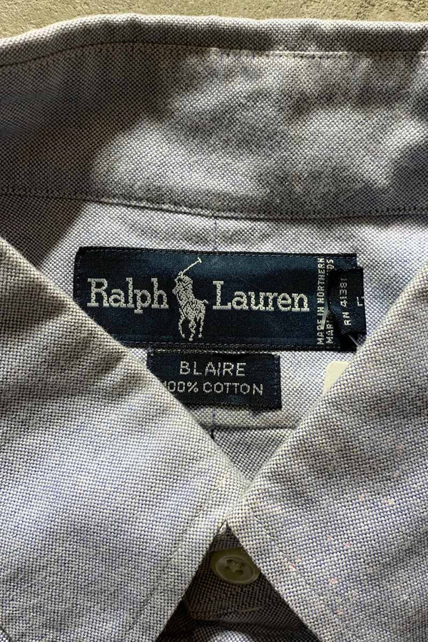 90'S B.D COTTON S/S BLAIRE SHIRT/ BLUE [SIZE:L USED]