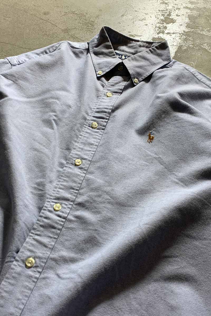 90'S B.D COTTON S/S BLAIRE SHIRT/ BLUE [SIZE:L USED]